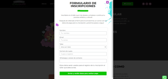 quie dseno la pagina de la fundacion ocana talent